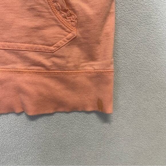 SO Pullover Short Sleeve Hoodie Top coral peach pink y2K Girl’s Size 10 - Picture 8 of 10